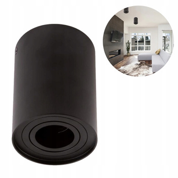 Oprawa Halogenowa Natynkowa Okrągła 35W GU10 Czarna