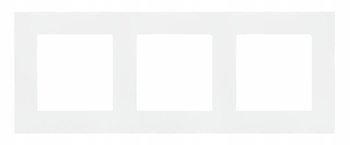 Simon 55 Ramka LINE Potrójna 3-krotna Uniwersalna Pion Poziom Biała MAT