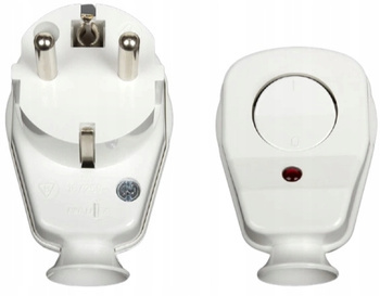 Wtyk Wtyczka Kątowa Uni-Schuko Uziemienie Włącznik Kontrolka Rozbieralna