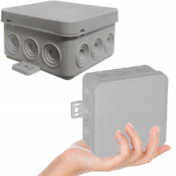 VIPLAST Puszka Natynkowa Hermetyczna Na Klik IP54 100x100x41 mm Popiel 1szt