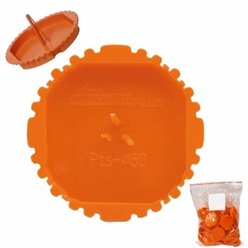 Pokrywa Zaślepka do Puszek P/T 60mm PTS 60 Pomarańczowa 50sztuk