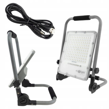 Naświetlacz LED Roboczy Budowlany Zewnętrzny Ogrodowy z Akumulatorem 50W