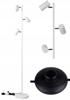 Kanlux Lampa Stojąca Podłogowa 230V GU10 1,8m 3x 10W GU10 Biała