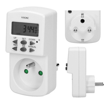 Elektroniczny Programator Czasowy Cyfrowy Wyświetlacz LCD Włącznik 1800W