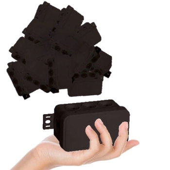 VIPLAST Puszka Natynkowa Hermetyczna Na Klik IP54 80x45x41 mm Czarna 10szt