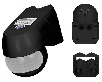 Zewnętrzny Czujnik Ruchu Zmierzchu LED Regulacja Natynkowy 220 st. 1200W