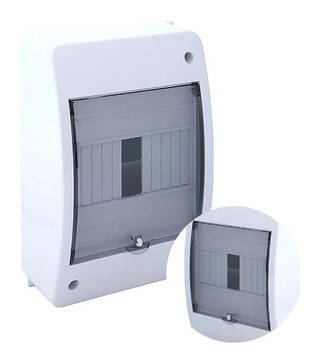 Rozdzielnica Natynkowa Skrzynka Listwa zaciskowa N+PE 1x6 RNT 6 Klapka