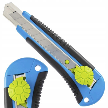 Nożyk Tapeciak Nóż Z Ostrzem Łamanym Blokada Z Kółkiem 18 mm SK5 Hoegert