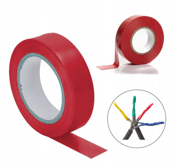 Taśma Izolacyjna Mocna Izolacja Czerwona 19 mm 20M