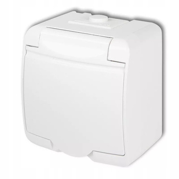 KARLIK JUNIOR Gniazdo Pojedyncze hermetyczne IP54 białe GHE-1