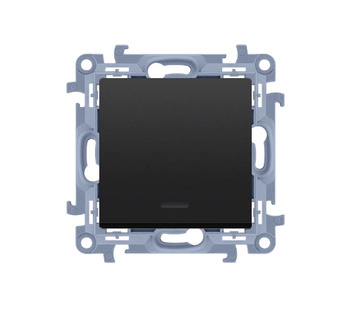 SIMON 10 Łącznik pojedynczy podświetlany CZARNY