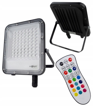 Naświetlacz LED Halogen Zewnętrzny 50W Barwa Zmienna RGB+6500K z Pilotem
