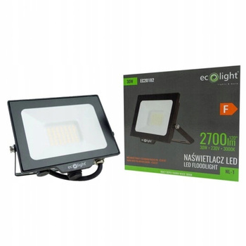 EcoLight Naświetlacz LED Zewnętrzny Wewnętrzny Halogen 30W 3000K do Garażu