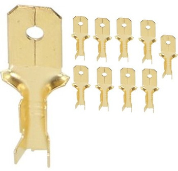 Wsuwka Kablowa Nieizolowana Konektor Złącze max 2,5 mm2 10 sztuk Mosiądz