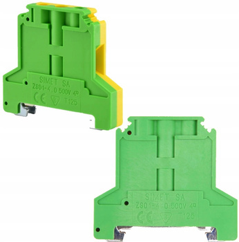 Złączka Szynowa Gwintowa Ochronna 4mm2 32A na szynę TS35 SIMET