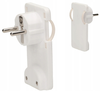 Wtyk Wtyczka Płaska Uni-Schuko z Uchwytem 16A Rozbieralna Biała