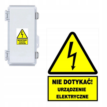 Tablica Znak NIE DOTYKAĆ URZĄDZENIE ELEKTRYCZNE 74x52