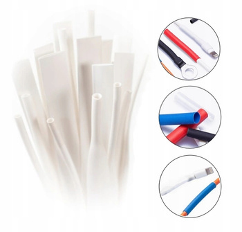 Rurka Termokurczliwa Koszulka 38,1-19,1 Biała 1M