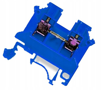 Złączka Szynowa Gwintowa 2,5mm2 24A 800V na szynę T35 T32 Niebieska SIMET