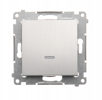 Simon 54 Łącznik Schodowy z Podświetleniem Srebrny