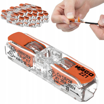 WAGO Szybkozłączka Złączka Przelotowa 60 sztuk