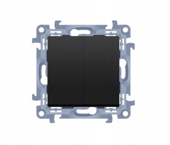 SIMON 10 Przycisk podwójny zwierny Czarny