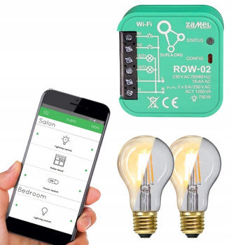 Sterownik 2-kanałowy Wi-Fi dopuszkowy SUPLA ROW-02