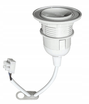 Oprawka Remontowa do Żarówki Duży Gwint E27 Kołnierz Kabel 15 cm Biała