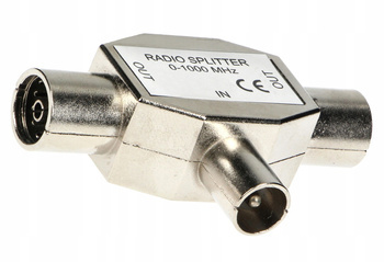 Rozgałęźnik Antenowy Złącze Wtyk SAT TV Trójnik T Wtyk TV + 2x Gniazdo TV