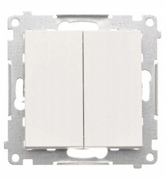 Simon 55 Włącznik Krzyżowy Bez Piktogramu Biały