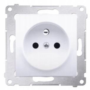 KONTAKT SIMON 54 Gniazdo Pojedyncze Ścienne z Uziemieniem Podtynkowe BIAŁY