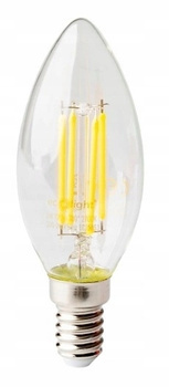 Żarówka LED Ozdobna Świeczka 6W FILAMENT CANDLE E14 Biała Ciepła 2700K
