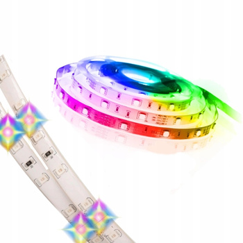 Taśma LED RGB 5m 12V Wielokolorowa 36W Ściemnialna IP63