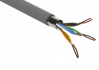 ZAMEL Kabel Sieciowy 5e Skrętka FTP szary ekran