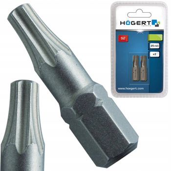 Bity do wkrętarki Końcówki Wkrętakowe Bity Torx T25 25 mm Stal S2 2szt