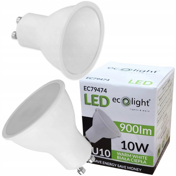 Żarówka LED Reflektorek Gwint GU10 10W 3000K Barwa Ciepła