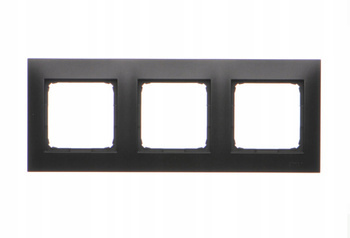 Kontakt Simon 54 Ramka Potrójna 3x Czarny Mat