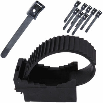 Opaska Uchwyt Płaski Kablowy 130mm UP-50 Czarny UV 10szt