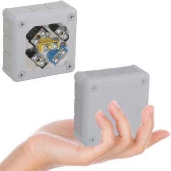 Puszka Natynkowa Hermetyczna 12-wlotowa Z Zaciskami 98x98x42mm Biała