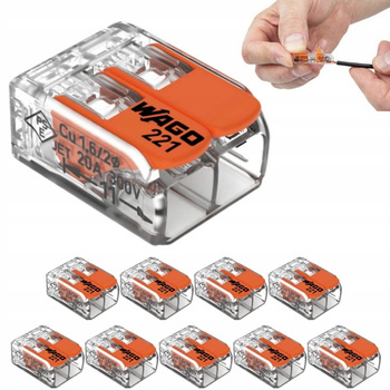 WAGO 221-412 Szybkozłączka Złączka 2x4 mm 10 szt.