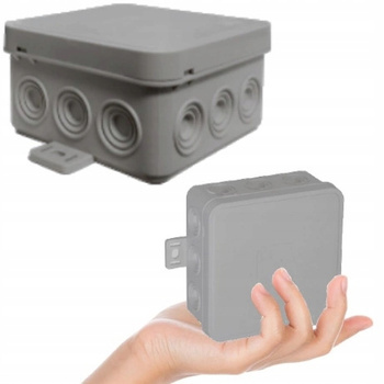 VIPLAST Puszka Natynkowa Hermetyczna Na Klik IP54 85x85x41 mm Popiel 1szt