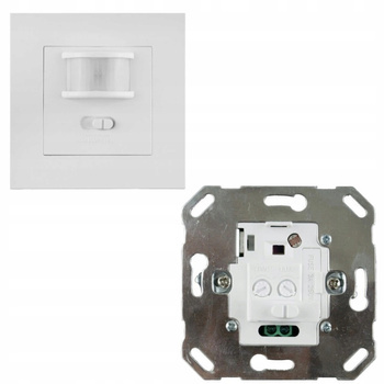 Czujnik Ruchu PIR Sensor Biały Do Puszki Podtynkowy Zasięg max 9m IP20