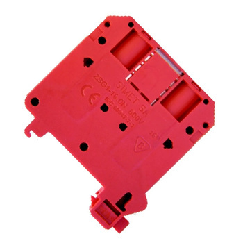 Złączka Szynowa Gwintowa 16mm2 76A na szynę TS 35 Czerwony SIMET
