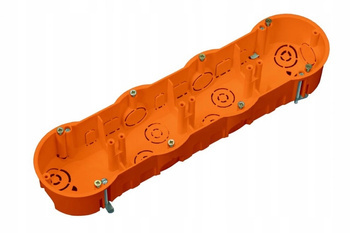 Puszka Elektryczna Podtynkowa Instalacyjna Poczwórna Płytka do Regipsu 46mm