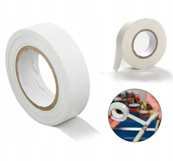 Taśma Izolacyjna Mocna Izolacja Biała 19 mm 20M