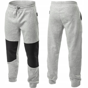 MURG Dresy Spodnie Dresowe Robocze Sportowe Wzmocnione Kolana Szary 2XL 56