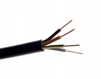 Kabel ziemny Energetyczny Czarny YKY 4x2,5 do ziemi 1m