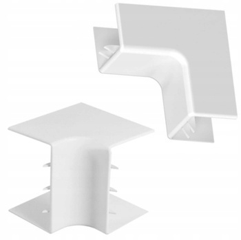 Narożnik Wewnętrzny do kanałów kablowych korytek NW 40x40mm Biały