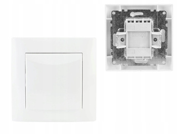 WESA Łącznik Włącznik Światła Pojedynczy Podtynkowy Biały 230V 10A