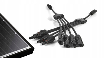 Konektor Złącze Solarne na Kablu Czwórnik Solarny MC4 1000V Fotowoltaiczny